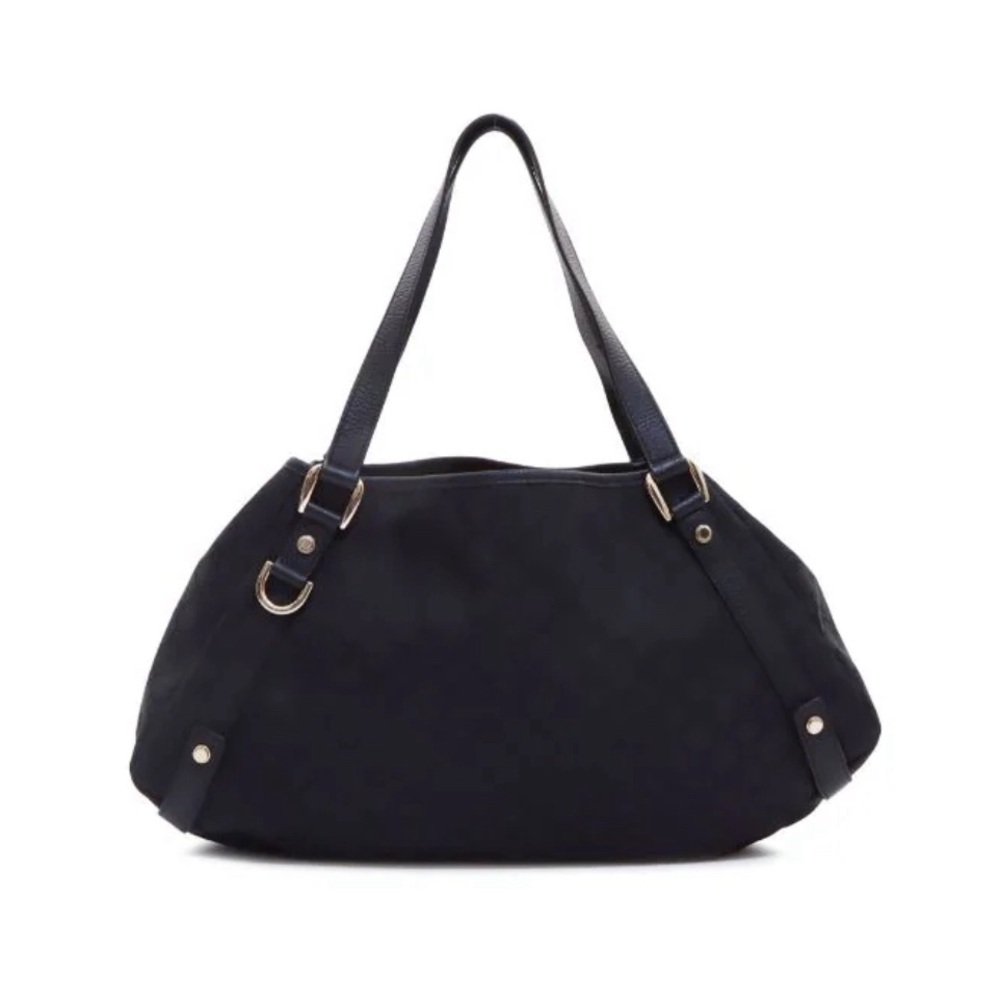 Vintage Gucci Abbey canvas shoulder bag/tote.